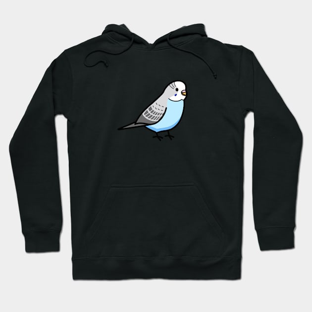 Blue Budgie Hoodie by littlemandyart